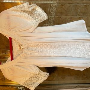 Off the shoulder white blouse